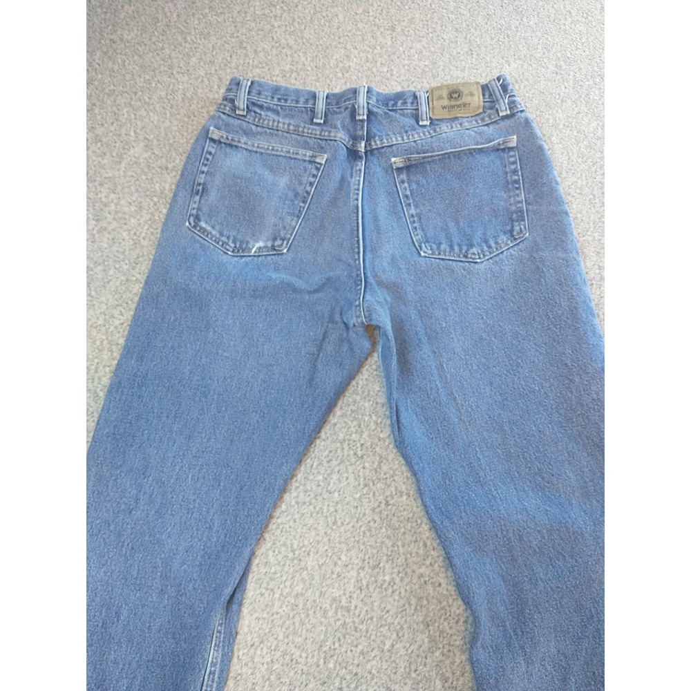Mens Medium Wash Straight Leg Denim Jeans 100% Cotton 32x31 976T1DR - Picture 12 of 16